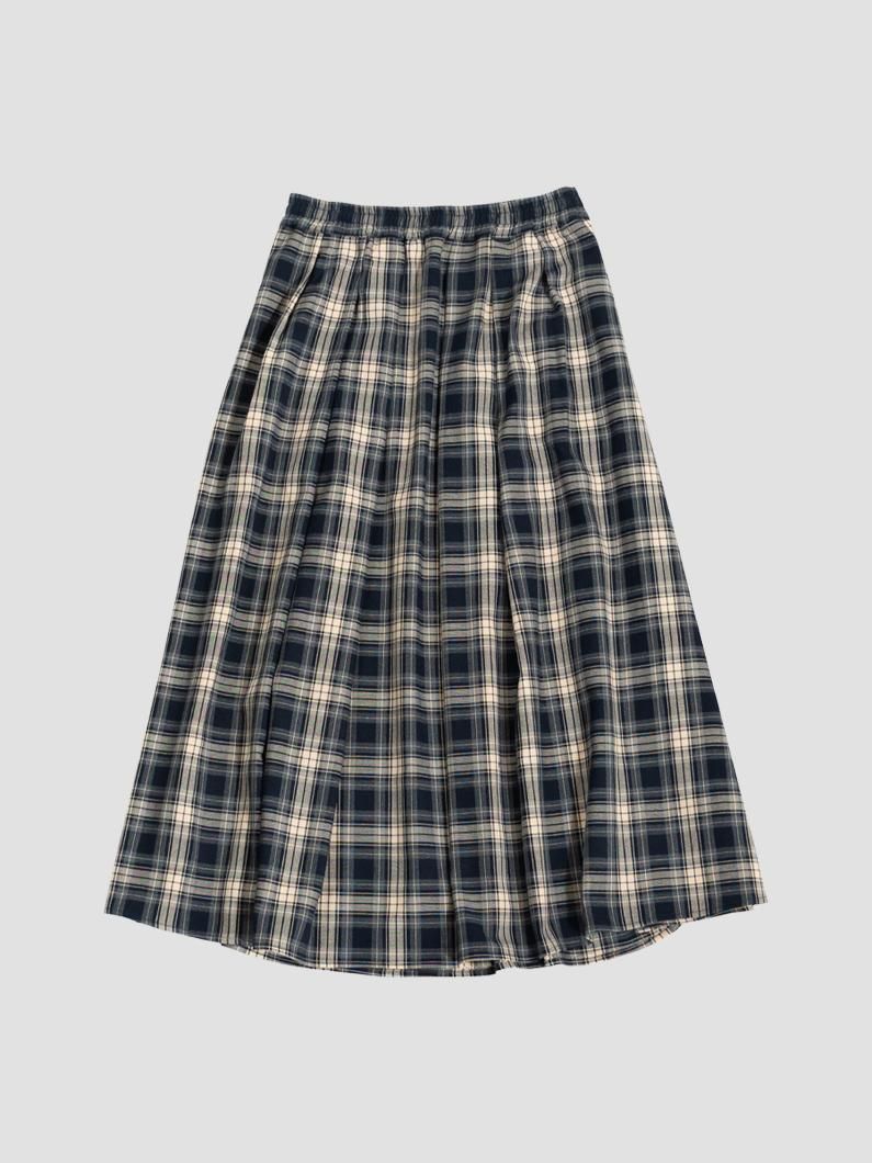 Glossy flare skirt | チェック - KEY MEMORY Online Shop|鎌倉 Glossy flare skirt | チェック - KEY MEMORY Online Shop|鎌倉