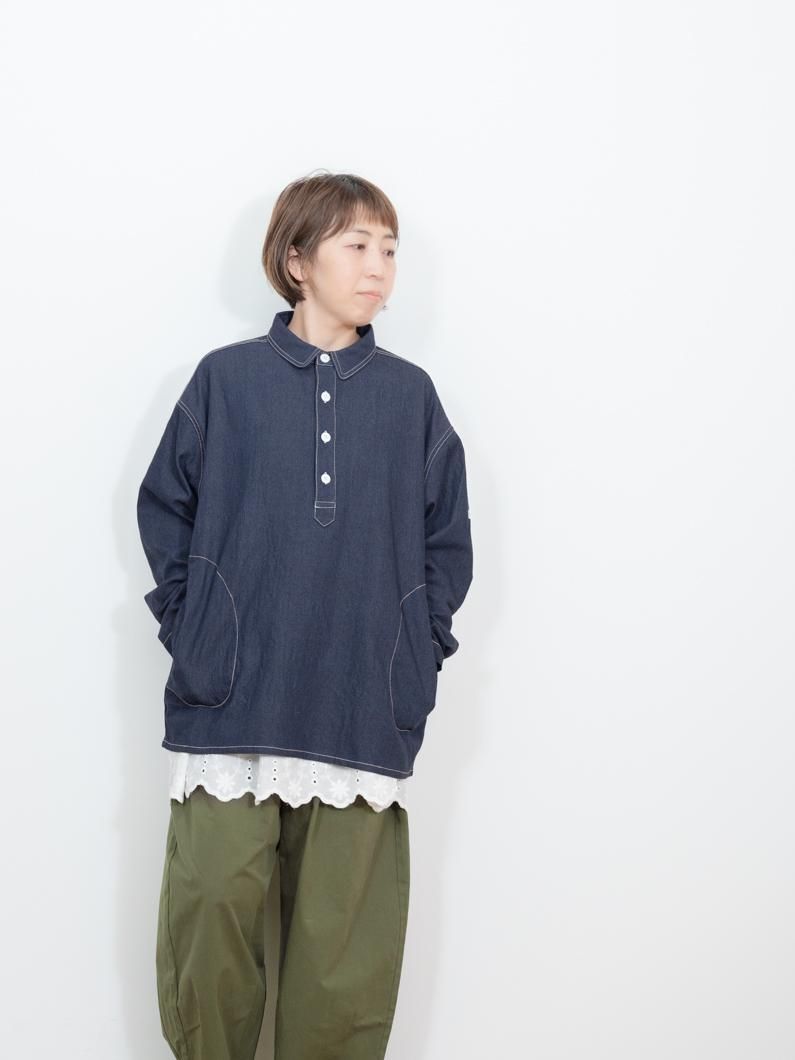 専用　MICHIGAN C/N プルオーバー MidiUmi 襟付きリネンプルオーバー｜ MARcourt ONLINE STORE