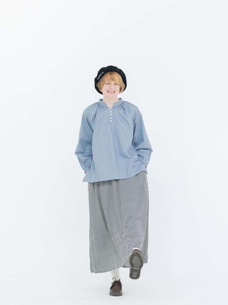 サッカーギンガムチェックリブ付きプルオーバー（Keitto）の商品詳細