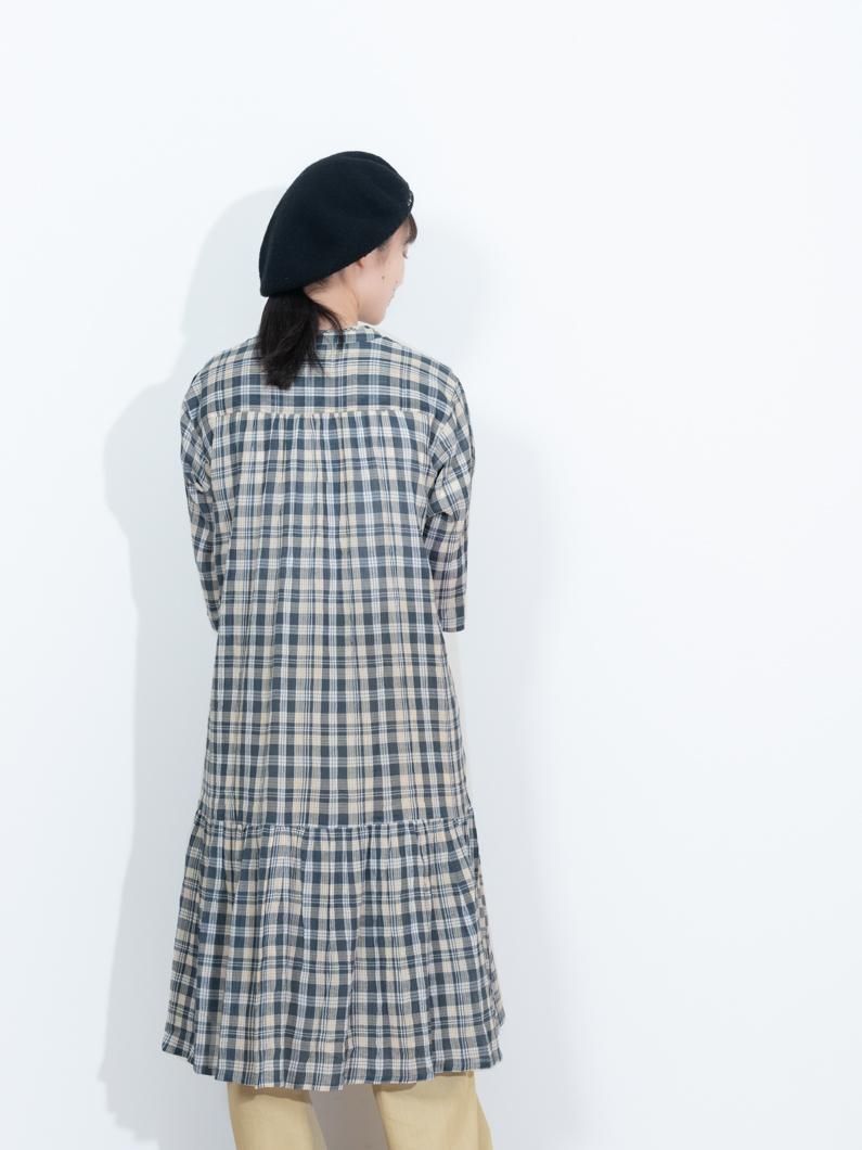And Couture ワンピース ラッフルフリルチェックワンピース