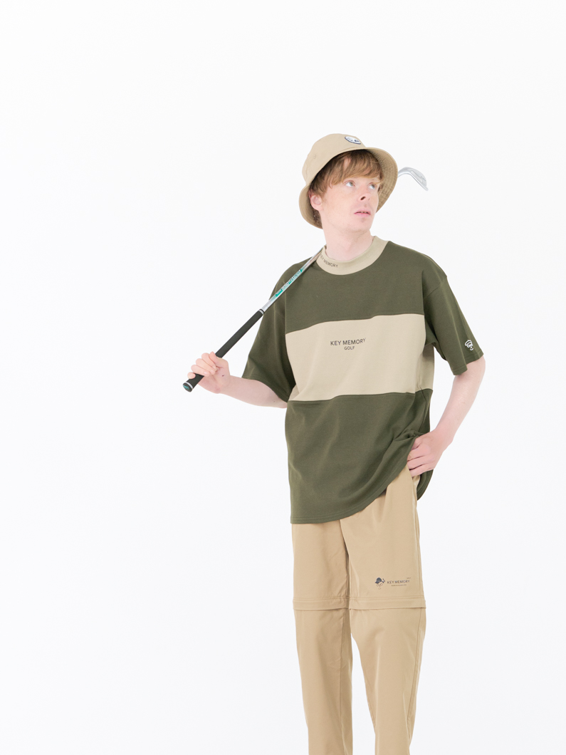 Colorblock Golf Mockneck | KHAKI - KEY MEMORY Online Shop｜鎌倉