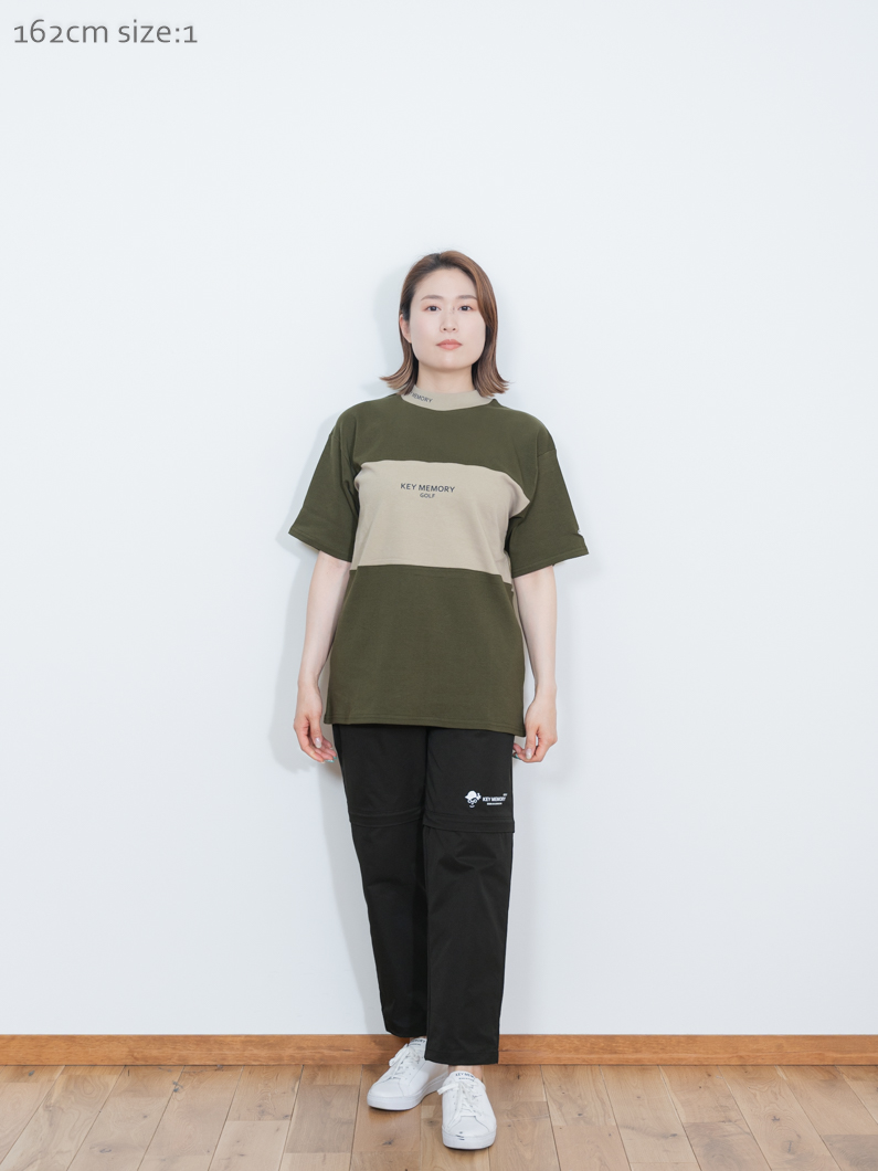 Colorblock Golf Mockneck | KHAKI - KEY MEMORY Online Shop｜鎌倉