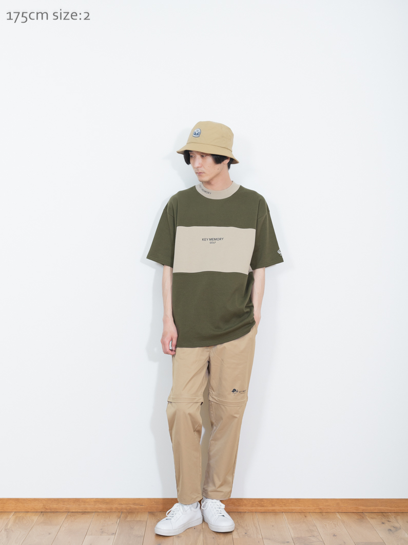 Colorblock Golf Mockneck | KHAKI - KEY MEMORY Online Shop｜鎌倉