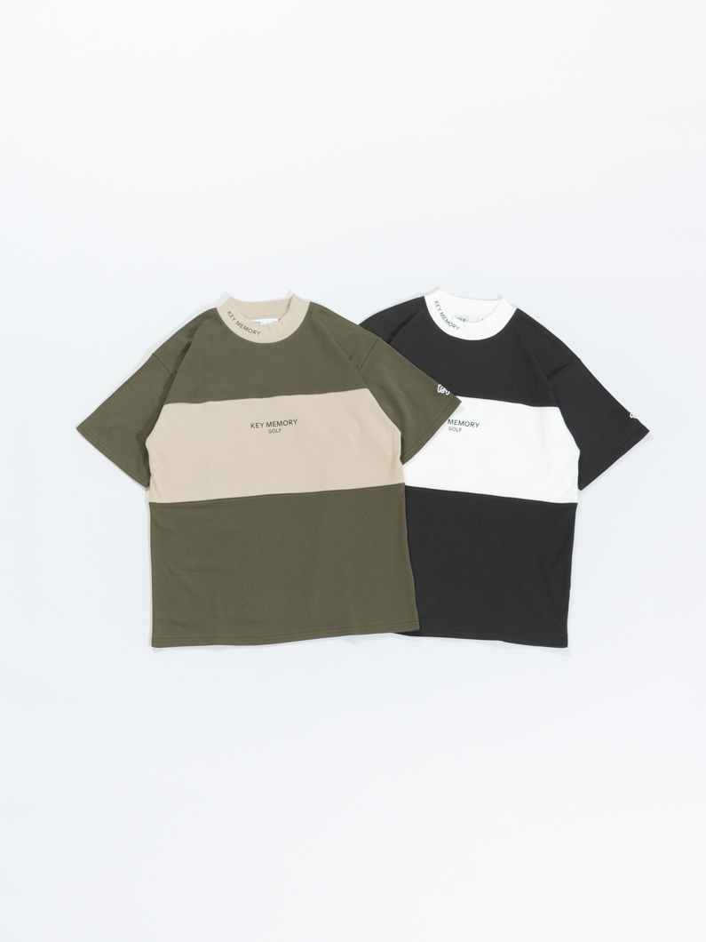 Colorblock golf mockneck | BLACK - KEY MEMORY Online Shop｜鎌倉
