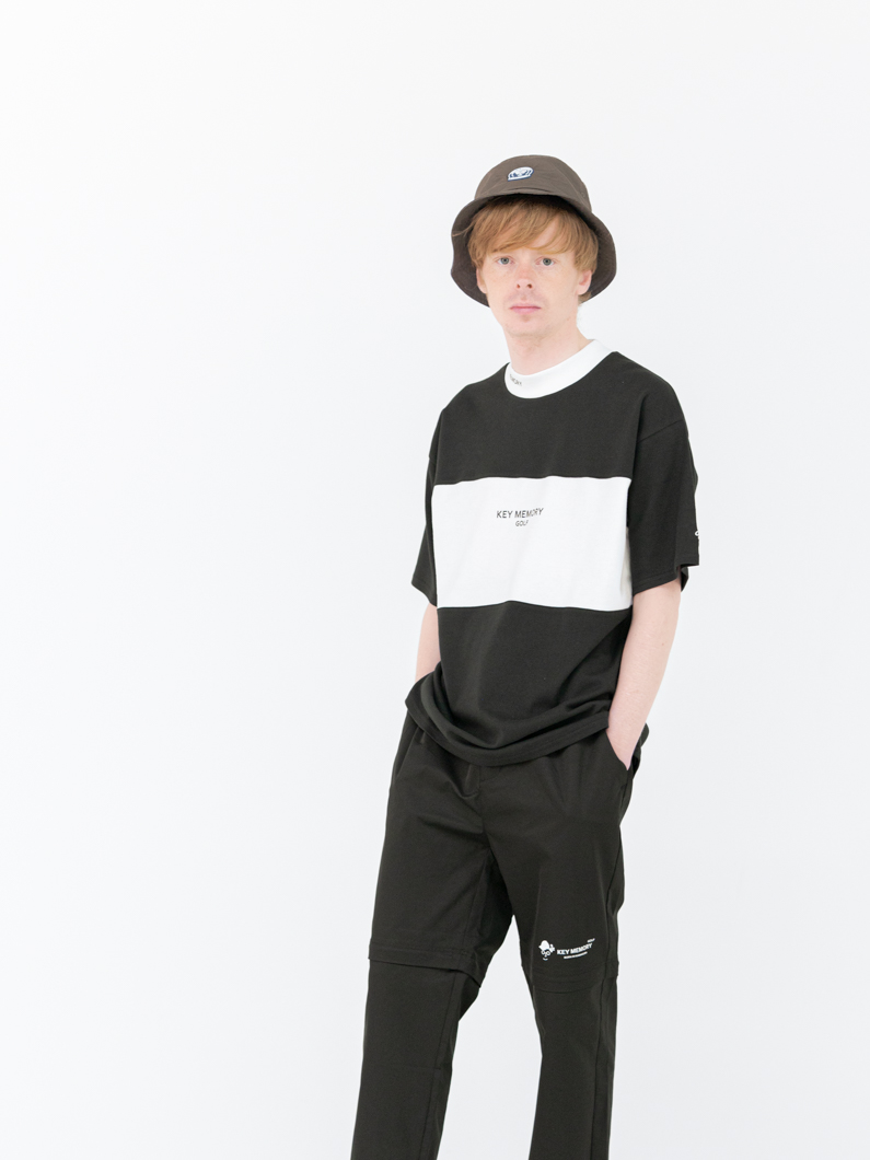 Colorblock golf mockneck | BLACK - KEY MEMORY Online Shop｜鎌倉