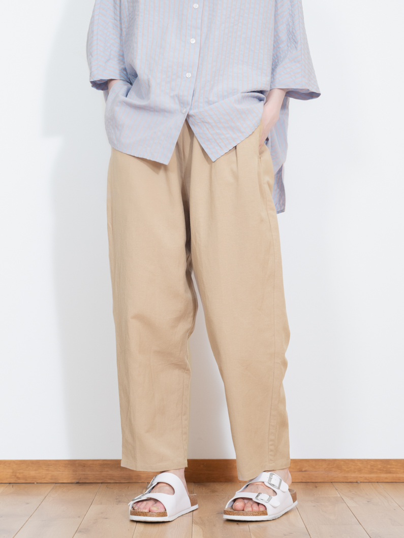 【送料無料/新品】 Linen comfort pants | BEIGE - KEY MEMORY Online Shop｜鎌倉 パンツ