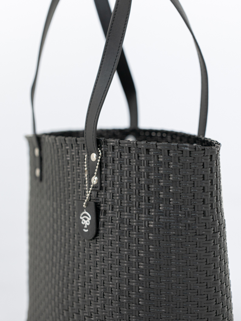 WOVEN かごバッグ メルアドバッグ Woven mercado bag BLACK | 夏のカゴバッグ - KEY MEMORY Online