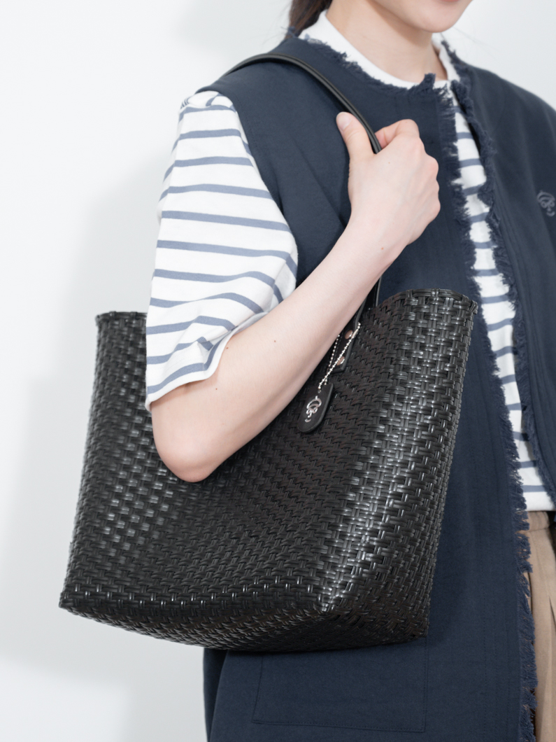 Woven mercado bag BLACK | 夏のカゴバッグ - KEY MEMORY Online