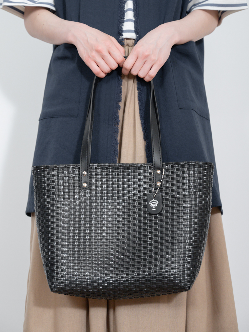 Woven mercado bag BLACK | 夏のカゴバッグ - KEY MEMORY Online
