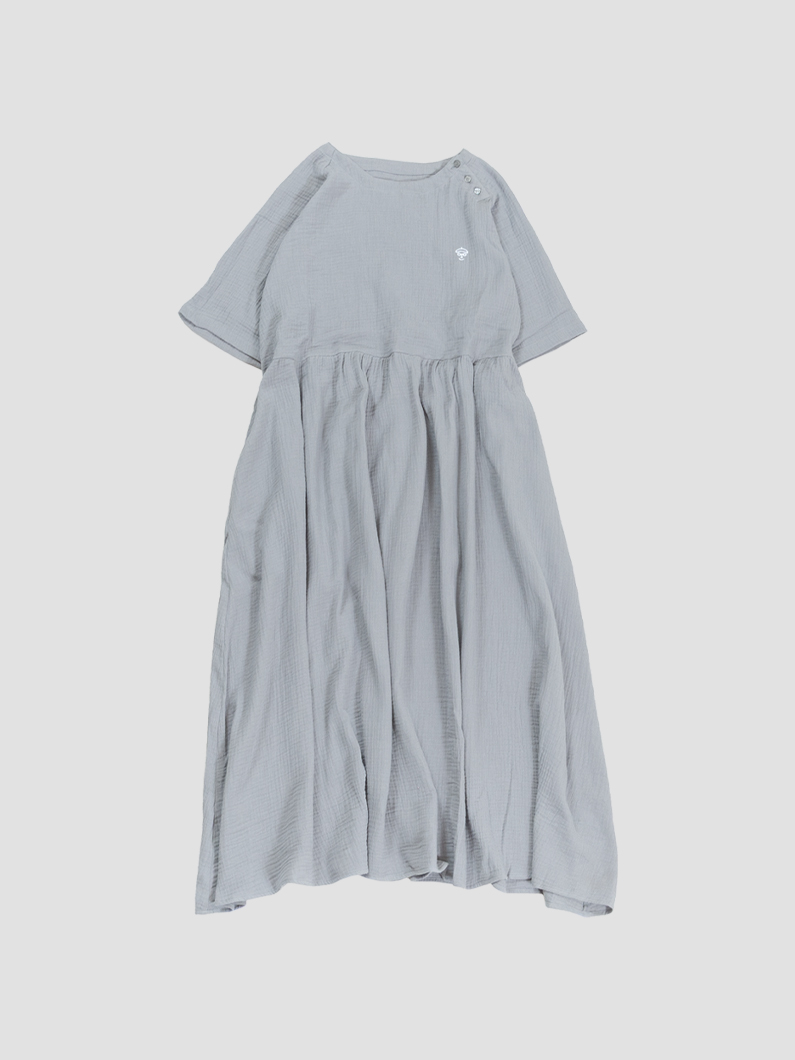 Double gauze dress BLUEGRAY