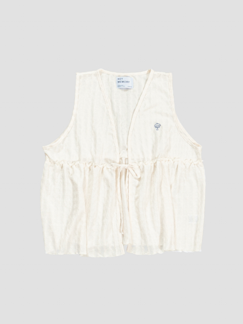 Textured tank vest IVORY