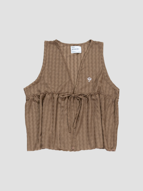 Textured tank vest BROWN