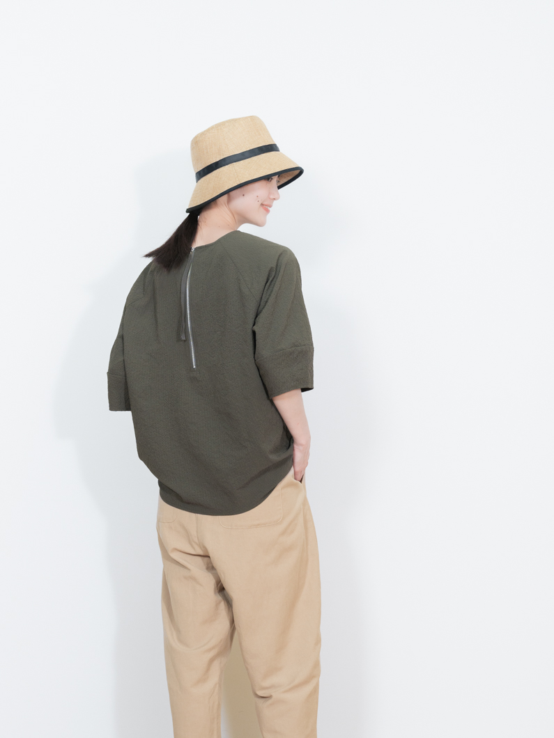 Seersucker zip blouse | C.GRAY - KEY MEMORY Online Shop｜鎌倉