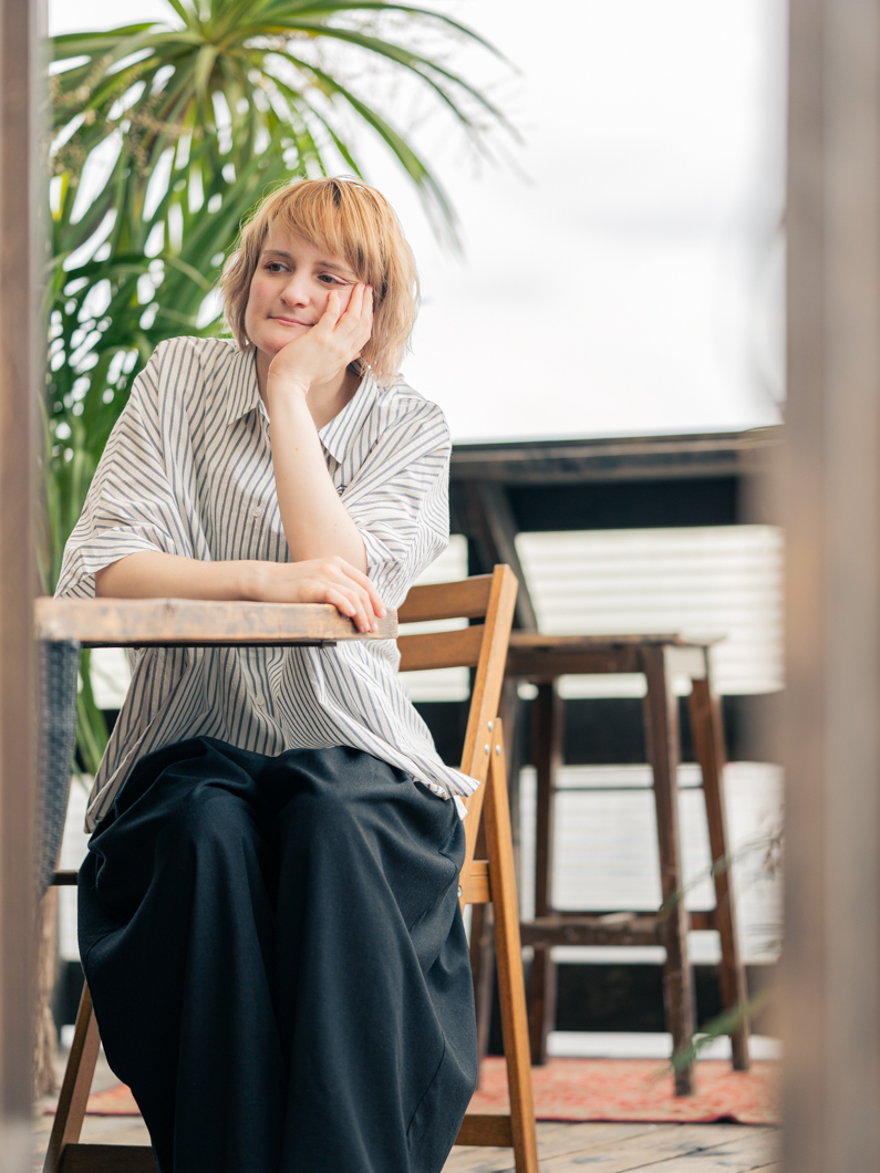 KEYMEMORY Stripe tunic BL×OR ストライプチュニック | KEYMEMORY - KEY MEMORY Online Shop