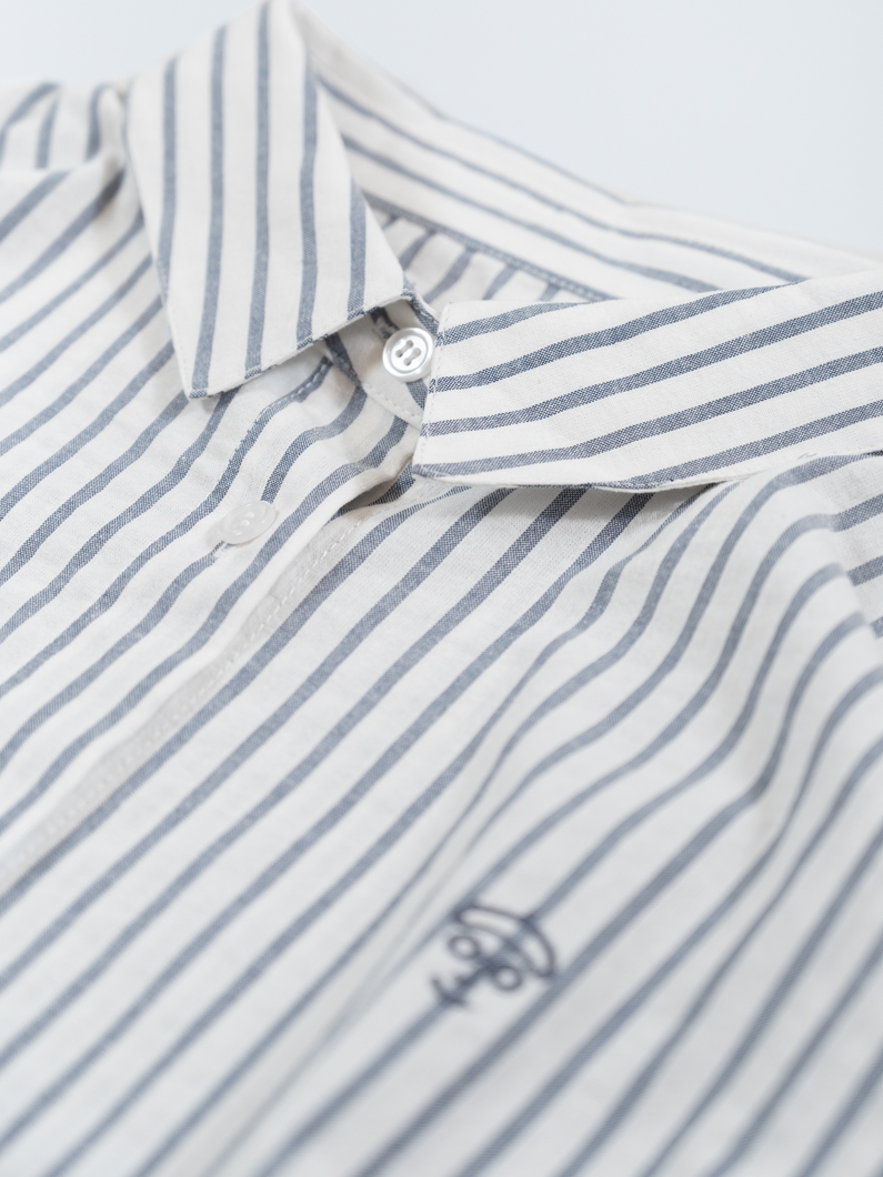 Stripe tunic WH×NV | ユニセックス - KEY MEMORY Online Shop