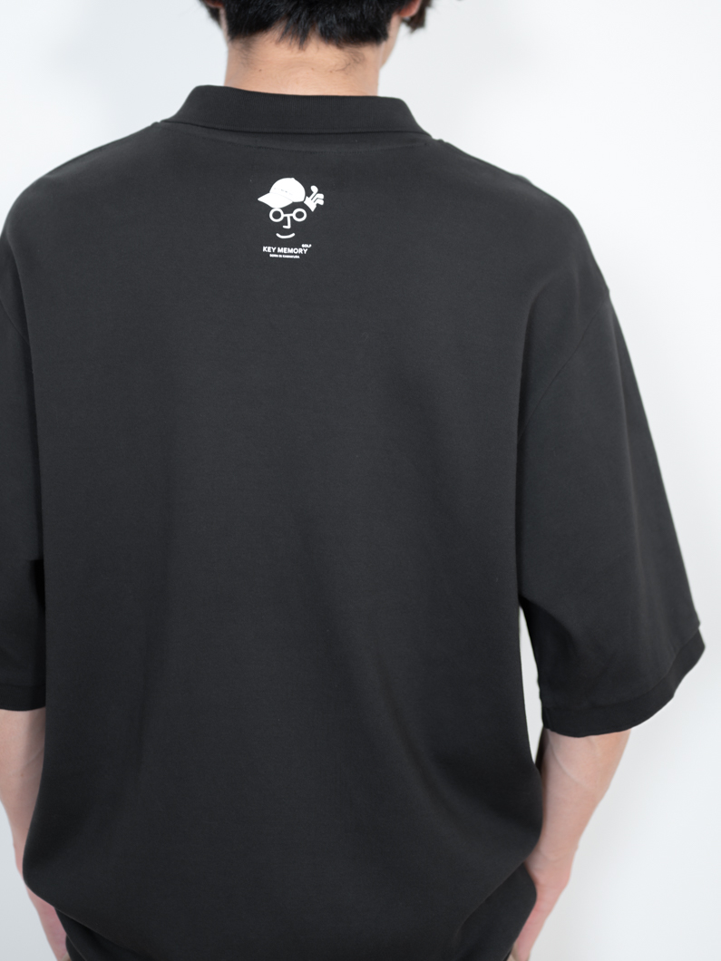 Zip ゴルフポロシャツ | ブラック - KEY MEMORY Online Shop
