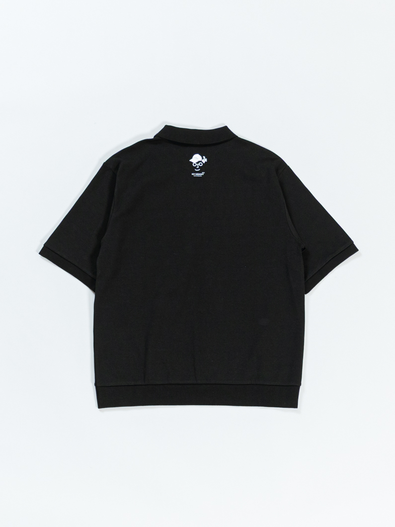 Zip ゴルフポロシャツ | ブラック - KEY MEMORY Online Shop