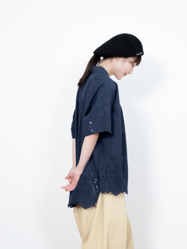 レースブラウス|NAVY|ユニセックス - KEY MEMORY Online Shop