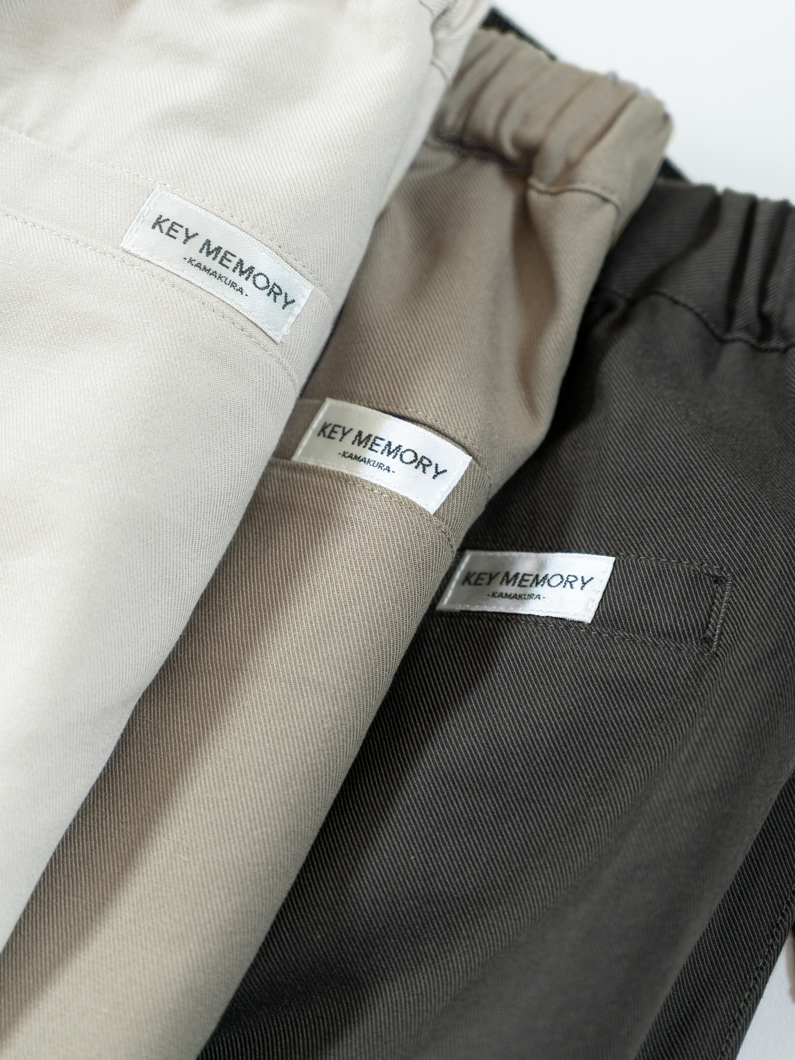 Tuck belt pants MOCA | 定番シルエット - KEY MEMORY Online Shop