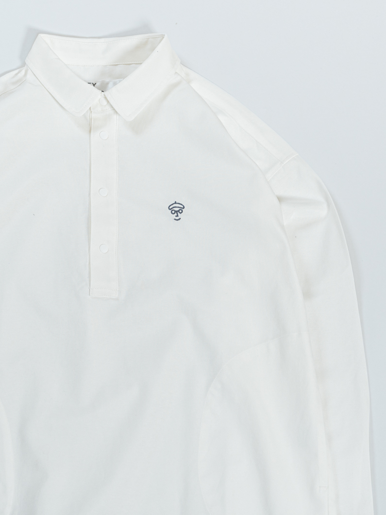 Snap oxford shirts WHITE | キーメモリー - KEY MEMORY Online