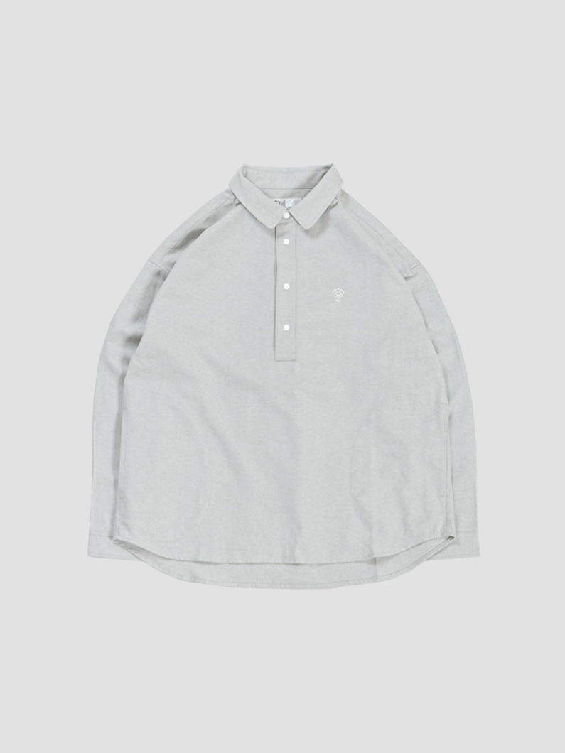 スナップボタンオックスシャツ | GRAY - KEY MEMORY Online Shop