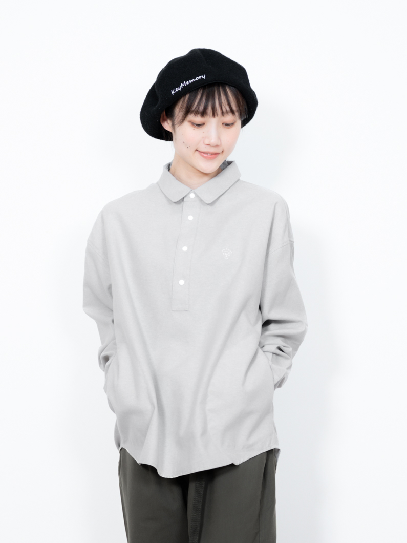 スナップボタンオックスシャツ | GRAY - KEY MEMORY Online Shop