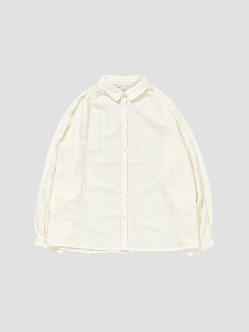 ショートバンドガーゼシャツ | IVORY - KEY MEMORY Online Shop｜鎌倉