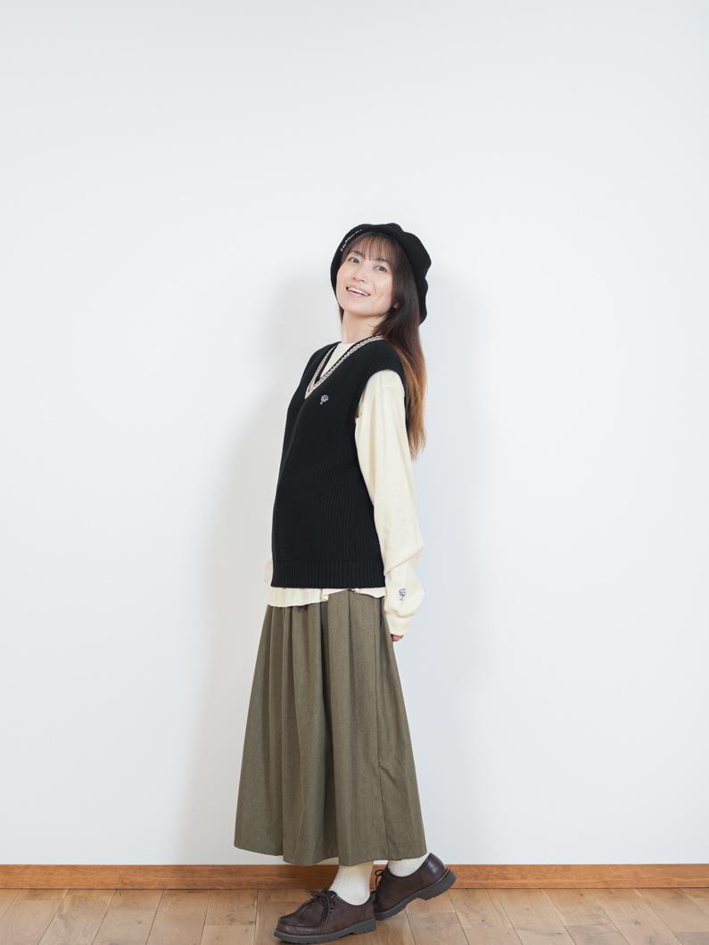 Tilden knit vest BLACK | ユニセックス - KEY MEMORY Online Shop