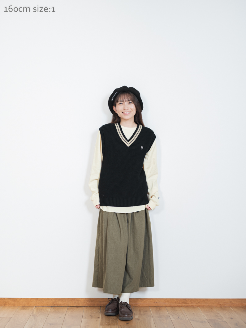 Tilden knit vest BLACK | ユニセックス - KEY MEMORY Online Shop