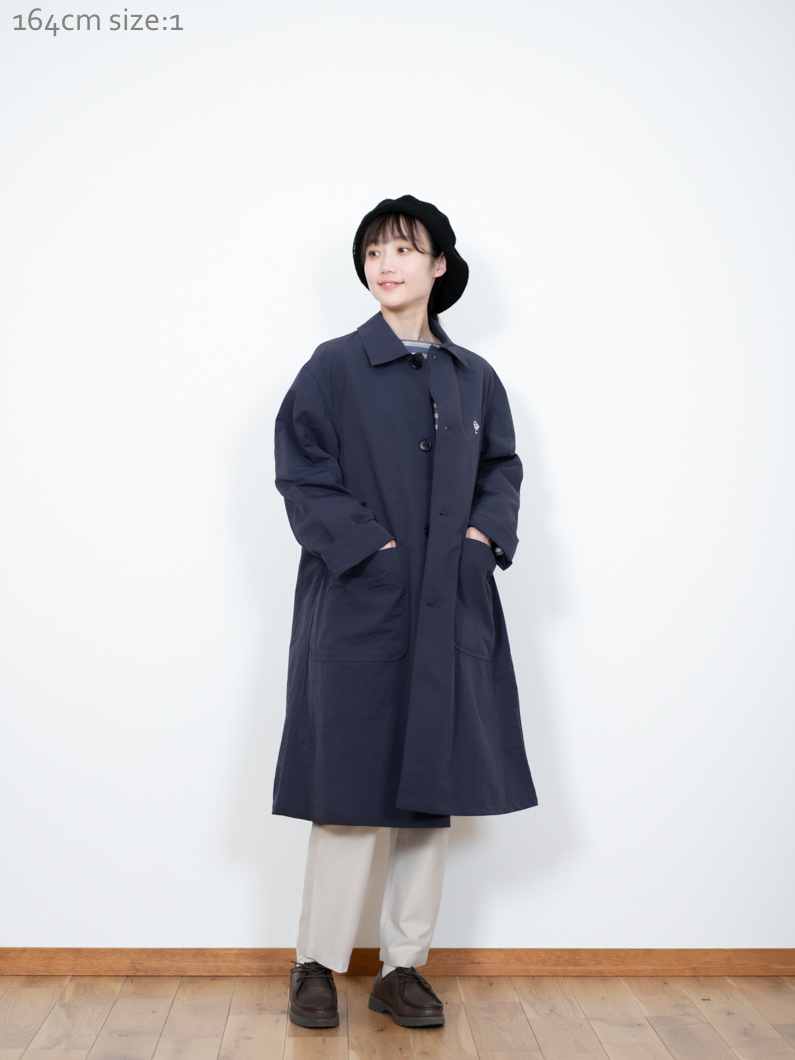 ⑯　リメイクカラーコート 金のコート Super160's チェスター 紺無地 JUNKO SHIMADA
