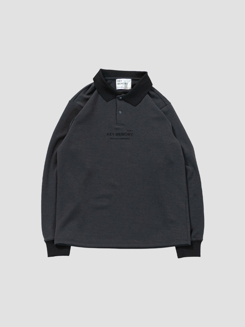 Clericゴルフ長袖シャツ|ブラック - KEY MEMORY Online Shop