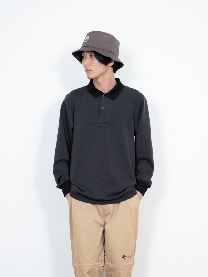 Clericゴルフ長袖シャツ|ブラック - KEY MEMORY Online Shop