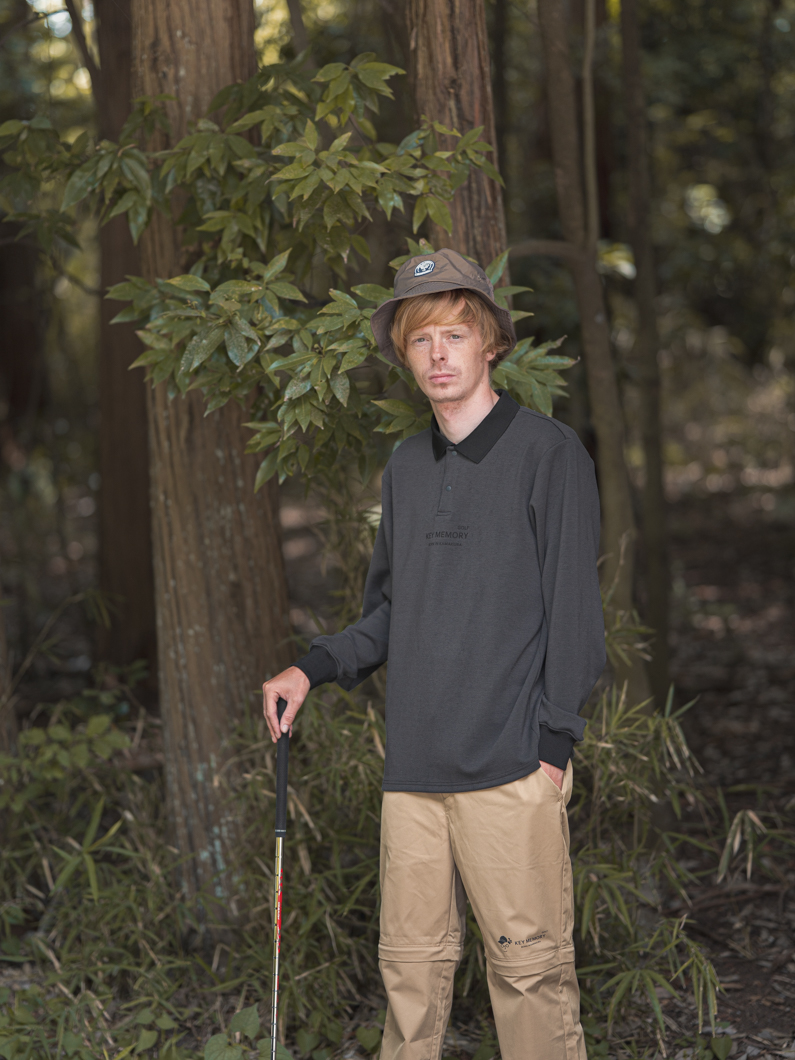 Clericゴルフ長袖シャツ|ブラック - KEY MEMORY Online Shop