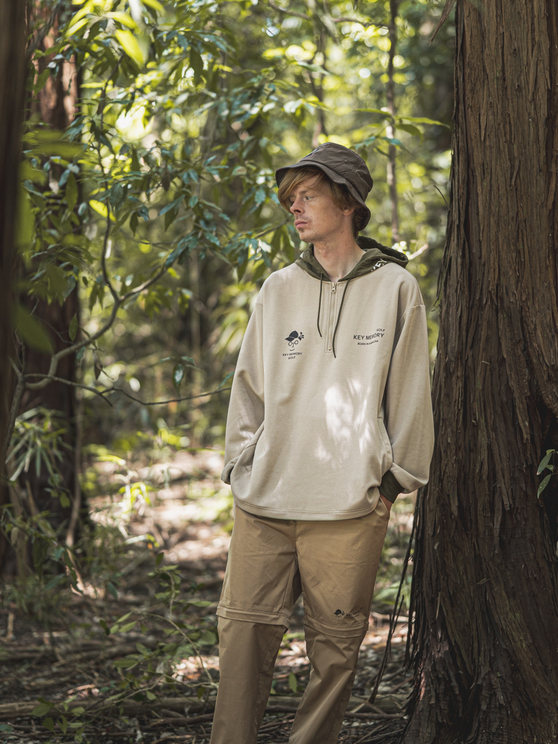 Jersey golf hoodie GREIGE | スタイリッシュフーディー - KEY