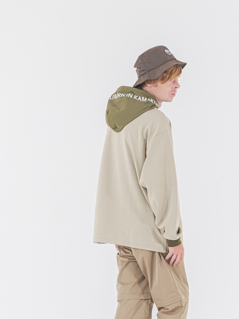 Jersey golf hoodie GREIGE | スタイリッシュフーディー - KEY