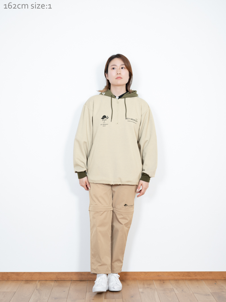 Jersey golf hoodie GREIGE | スタイリッシュフーディー - KEY MEMORY