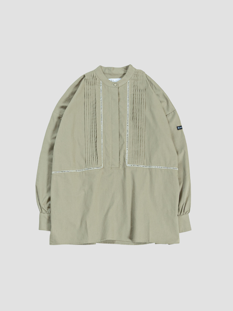 LINEバンドカラーシャツ | KHAKI - KEY MEMORY Online Shop｜鎌倉
