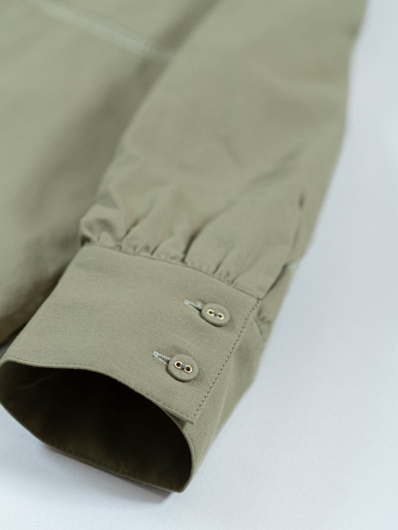 LINEバンドカラーシャツ | KHAKI - KEY MEMORY Online Shop