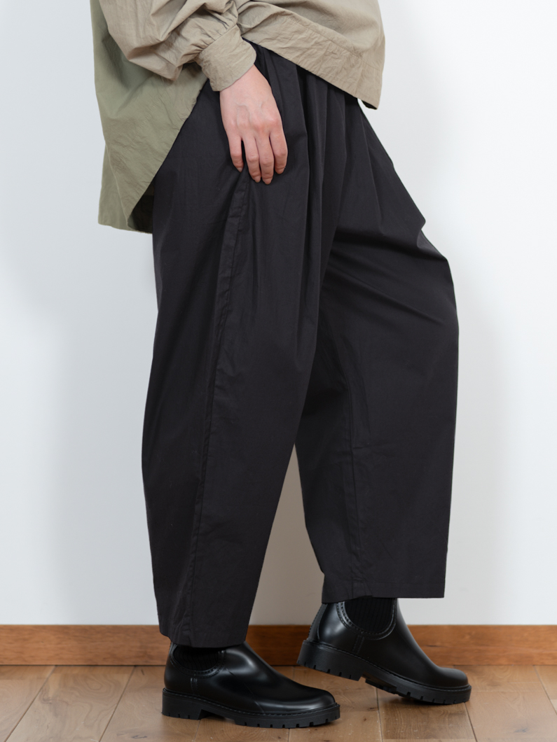 ポプリンリラックスパンツBLACK ｜鎌倉ファッションブランド【公式通販】