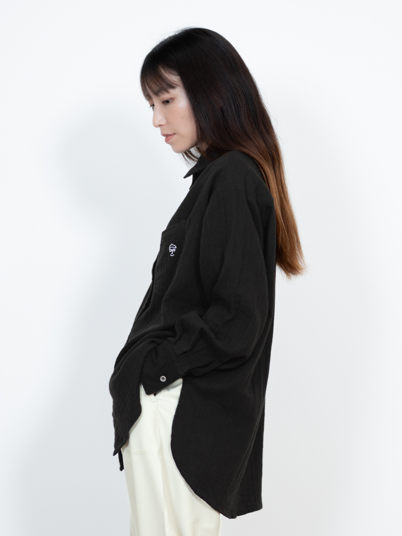 ガーゼシャツ BLACK - KEY MEMORY｜鎌倉ファッションブランド