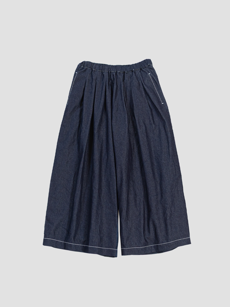 ゥリ坊NO.153 Mサイズ デニムワイドキュロット BLUE | KEY MEMORY｜鎌倉ファッション