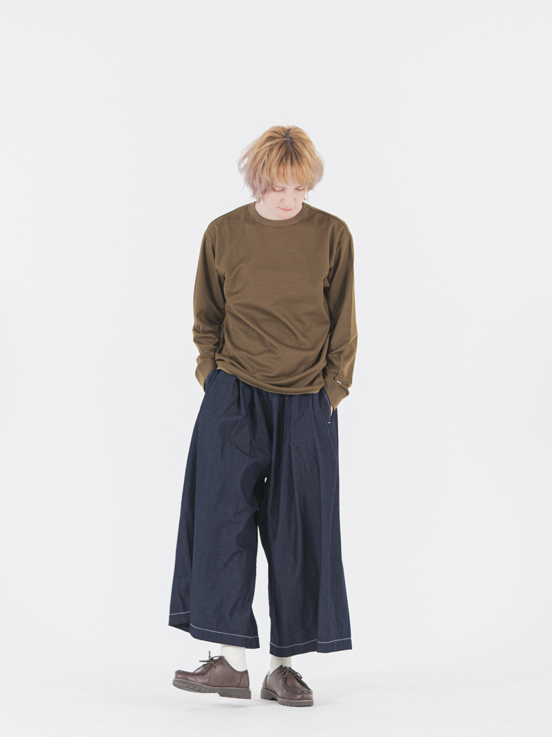 新品クレッシェントMサイズ デニムツイルキュロットパンツ デニムキュロットパンツ | KEY MEMORY 鎌倉