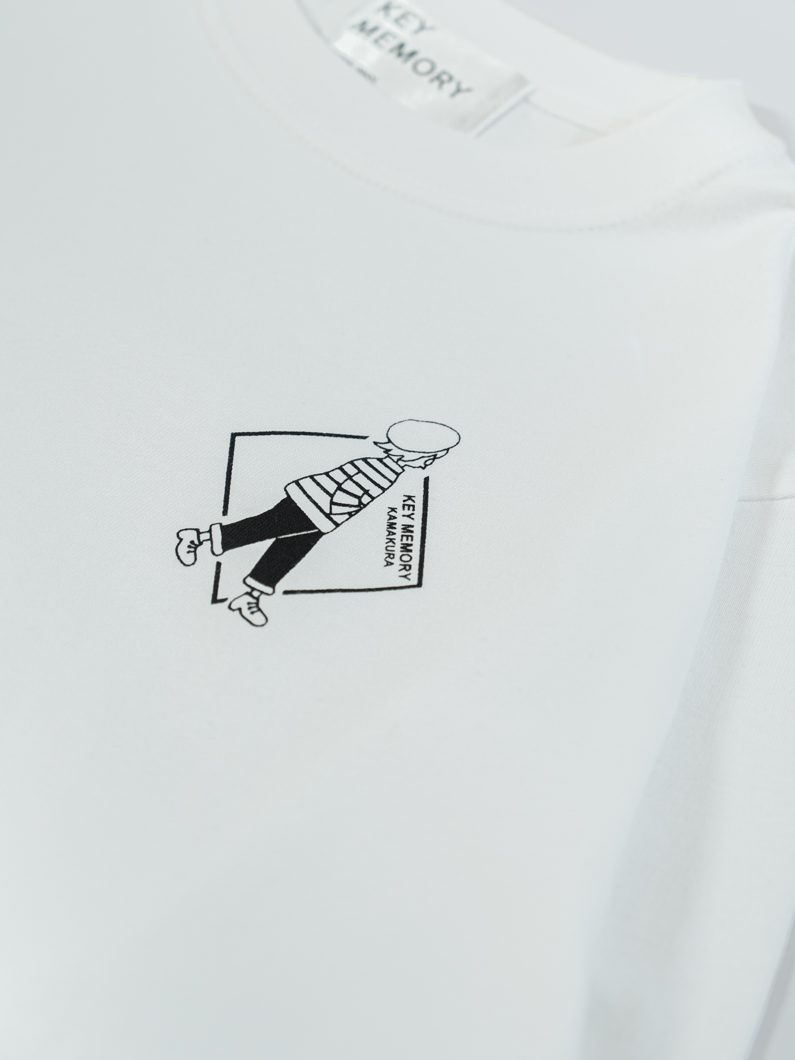 長袖イラストTシャツ WHITE - KEY MEMORY