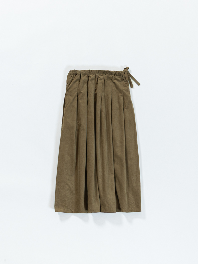 コーデュロイタックスカートKHAKI - KEY MEMORY鎌倉ファッションブランド