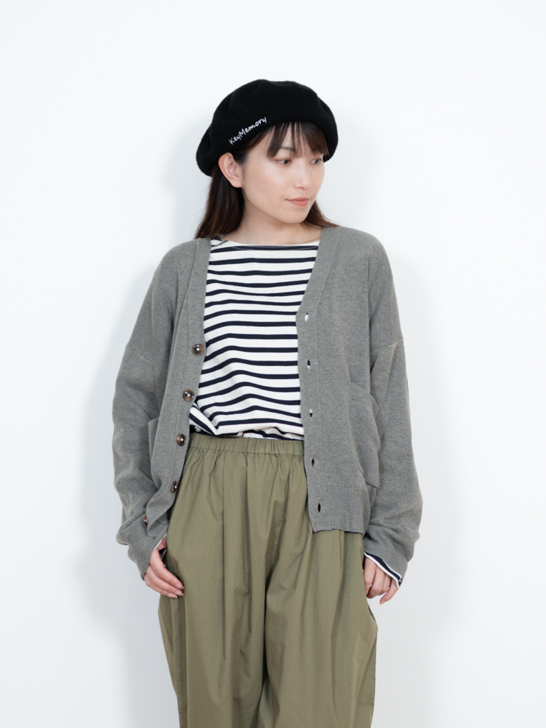 ノーブル　ミラノリブジャケットカーディガン　グレー ノーブル ミラノリブジャケットカーディガン グレー NOBLEの