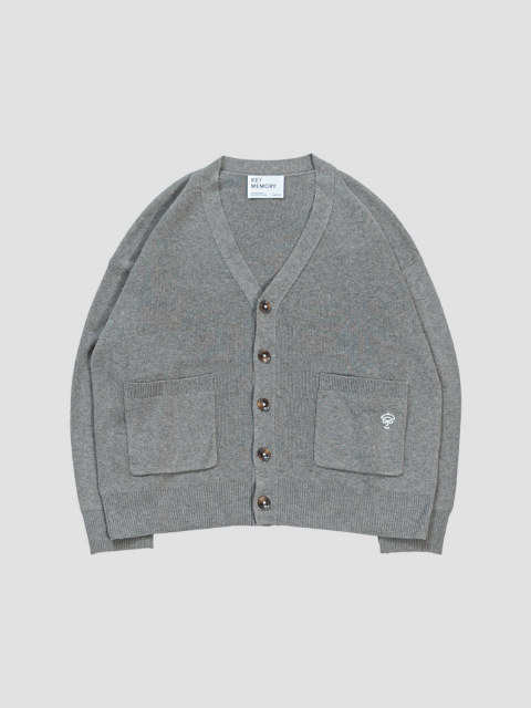 Milanrib washable cardigan GRAY