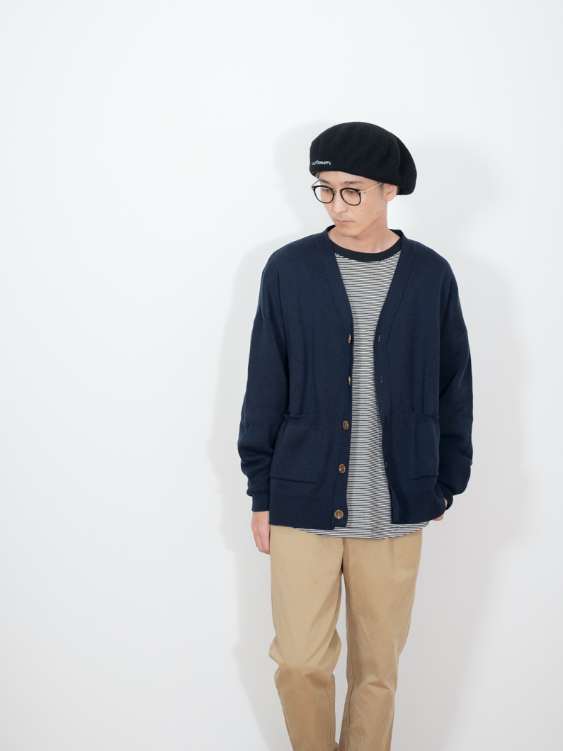 洗えるカーディガン | NAVY - KEY MEMORY鎌倉ファッションブランド