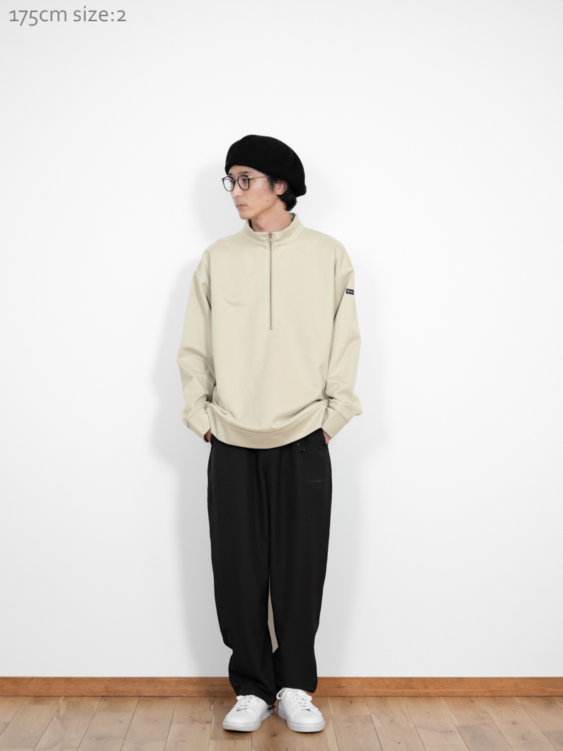ハーフジップスウェットニットソー IVORY - KEY MEMORY鎌倉