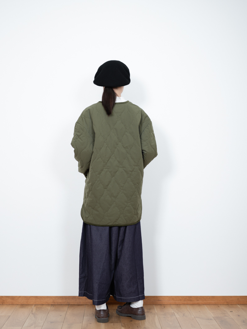 キルティングミドルジャケット オリーブカーキ - KEY MEMORY鎌倉