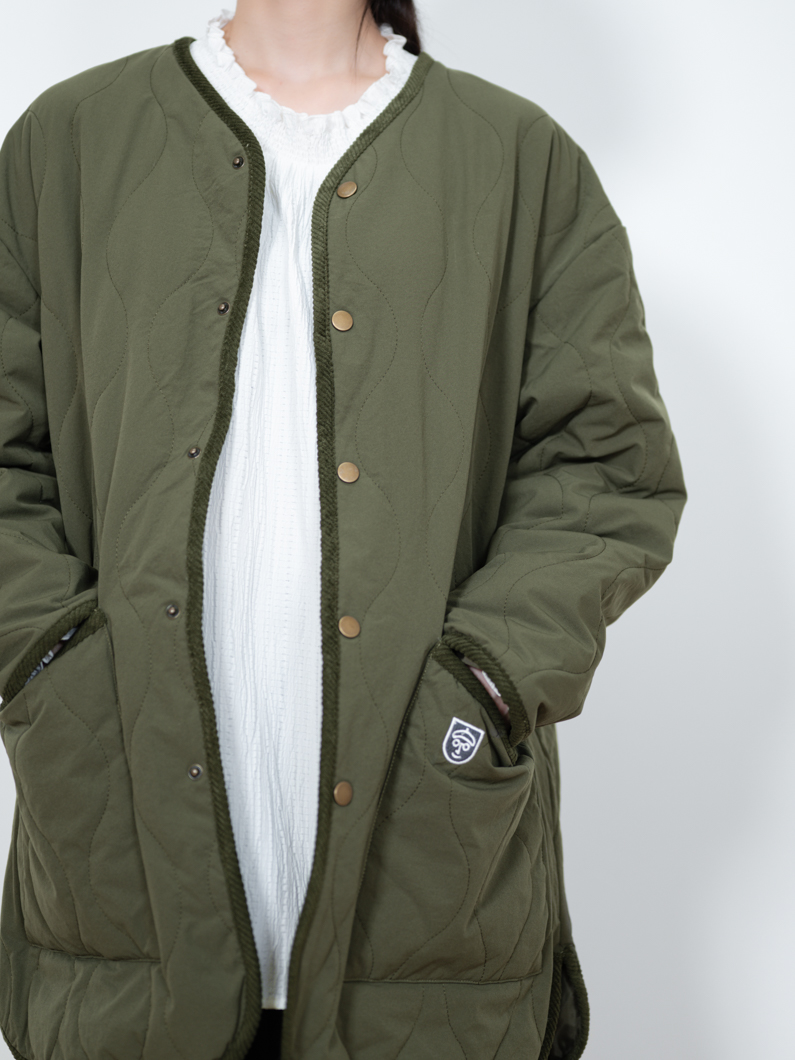 キルティングミドルジャケット オリーブカーキ - KEY MEMORY鎌倉